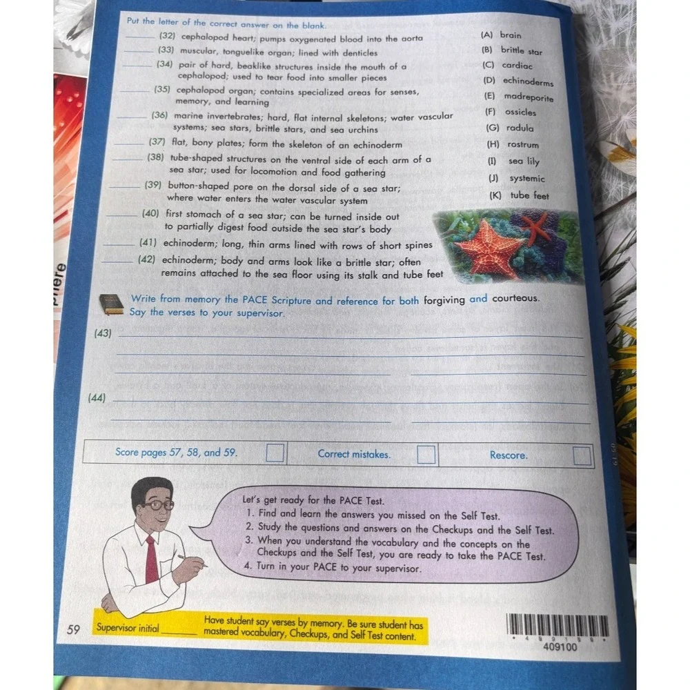 ACE Science 1100  homeschooling workbook